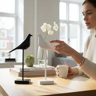 Bird on Stand Figurine – Black
