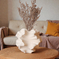 Bohemian Ruffle Ceramic Vase