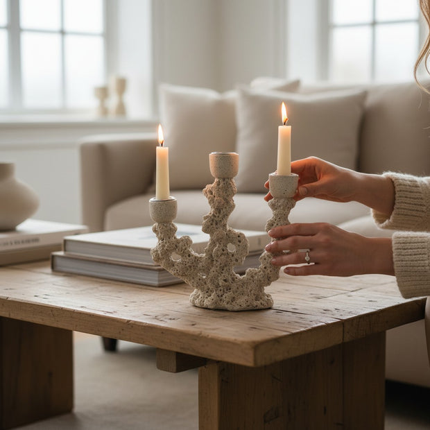 Coral Reef Resin Candelabra