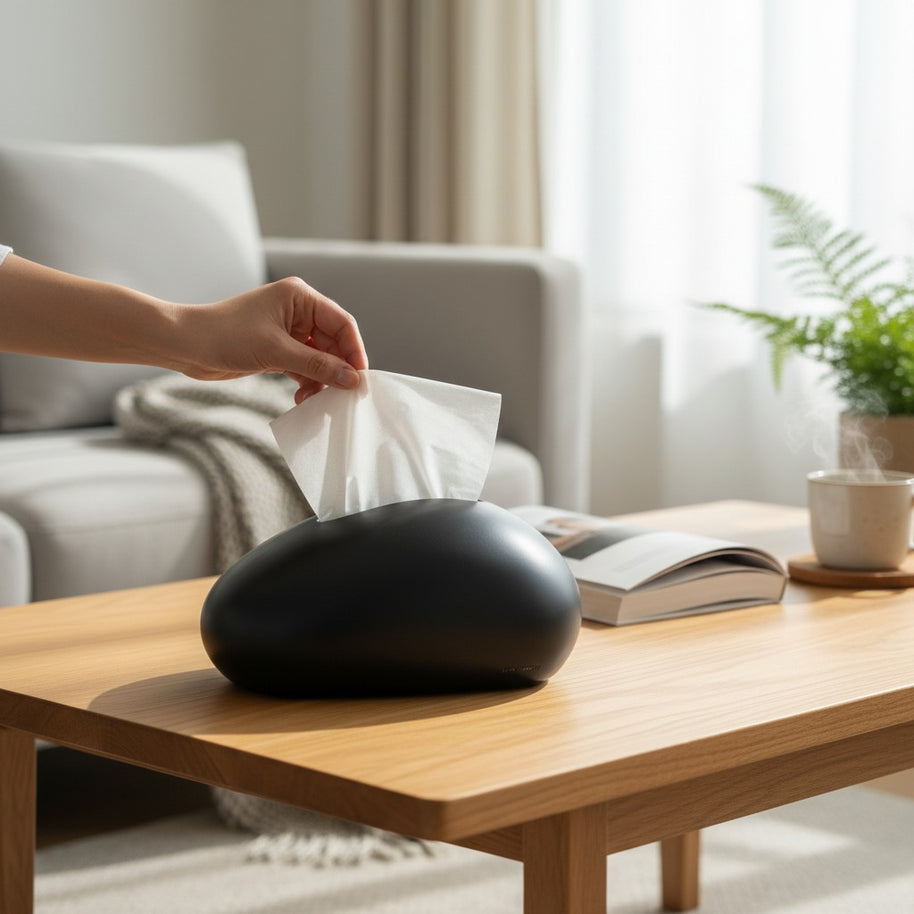 Dome Decorative Tissue Box – Matte Black