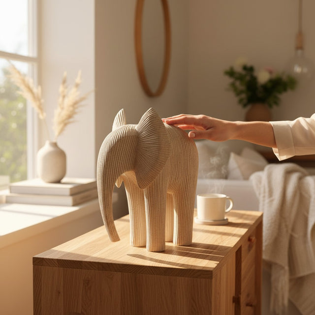 Elephant Figurine – Beige