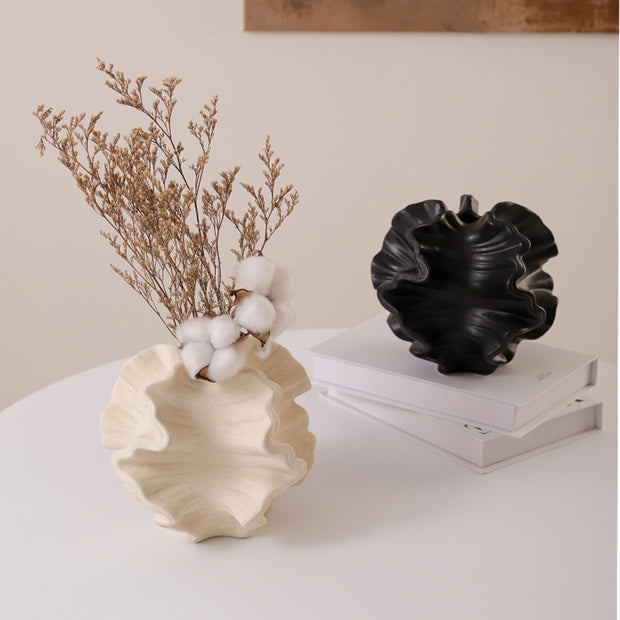 Bohemian Ruffle Ceramic Vase