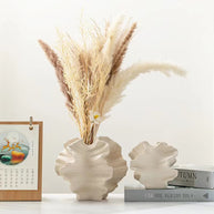 Bohemian Ruffle Ceramic Vase