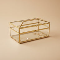 Gold Frame Glass Storage Box – Gold
