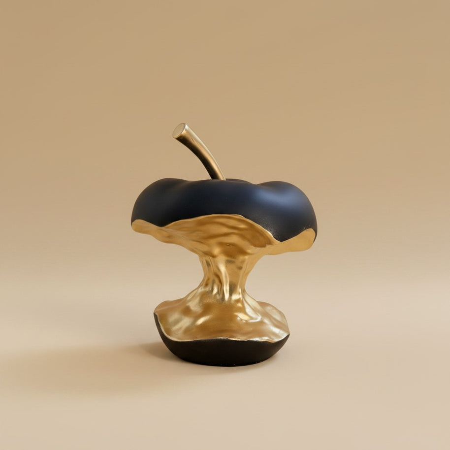 Apple Core Sculpture – Black and Gold