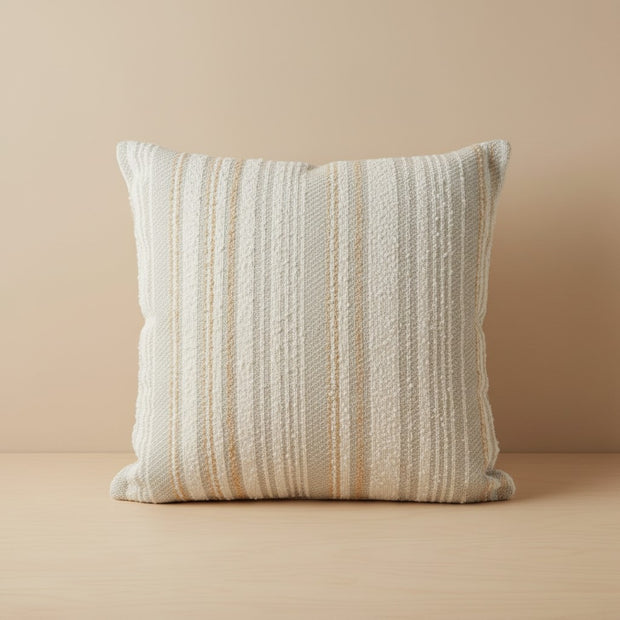 Square Cushion – Cream Vertical Stripe