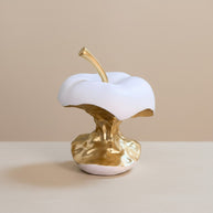 Apple Core Sculpture – White and Gold