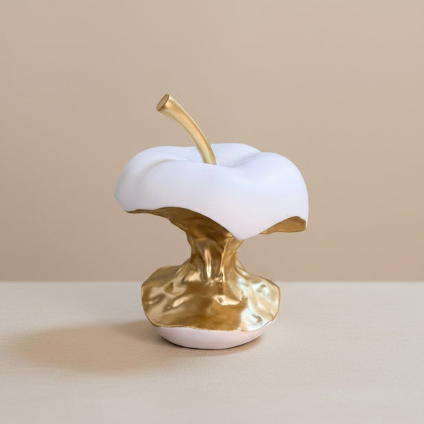 Apple Core Sculpture – White and Gold