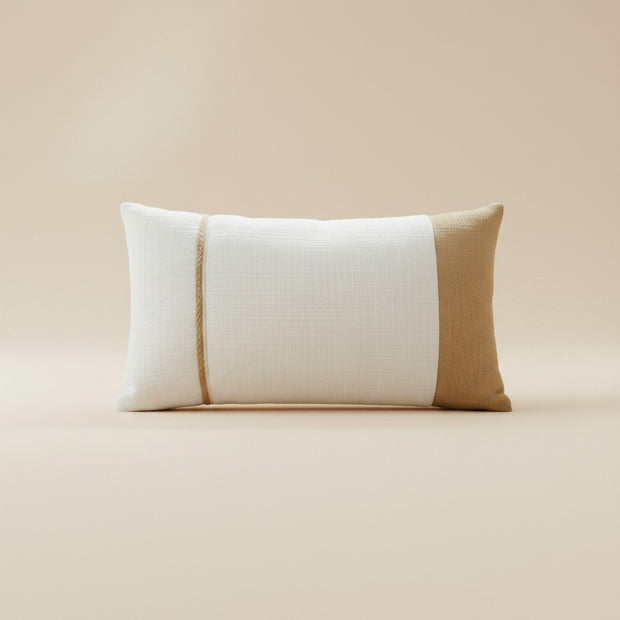 Lumbar Cushion – Cream with Gold Stripe