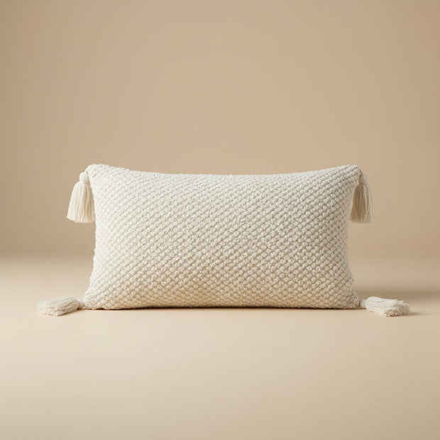 Lumbar Cushion – Ribbed Cream