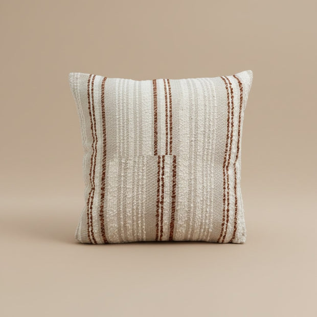 Square Cushion – Terracotta Stripe