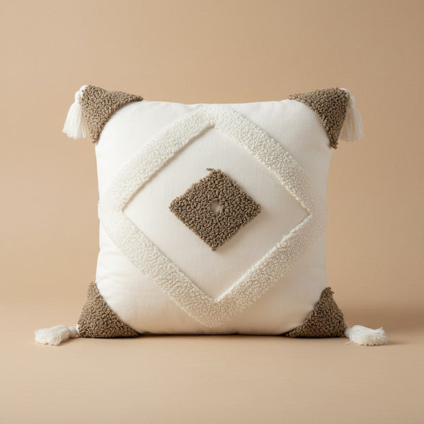 Square Cushion – Tufted Diamond Centre