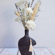 Rope Texture Teardrop Vase – Dark