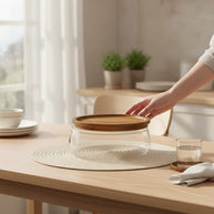 Serving Bowl with Wood Lid