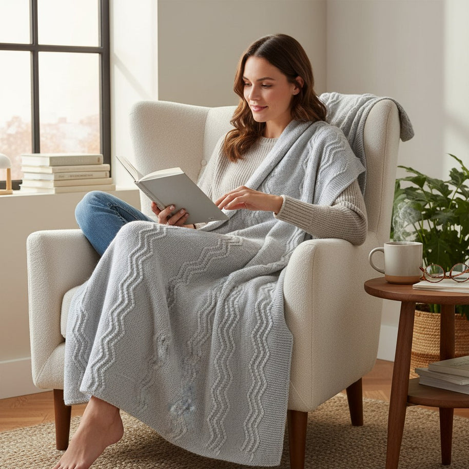 Throw Blanket – Wave Ripple Pattern