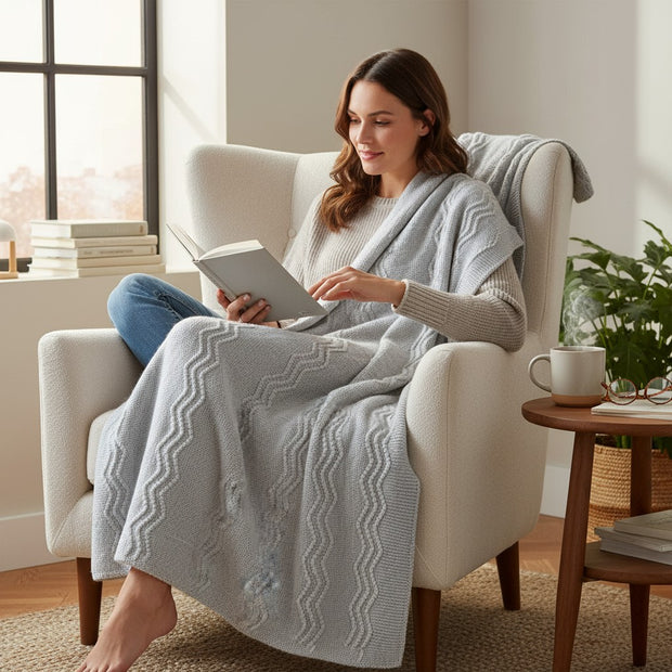 Throw Blanket – Wave Ripple Pattern