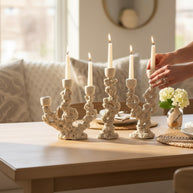 Set of 3 Coral Reef Resin Candelabra