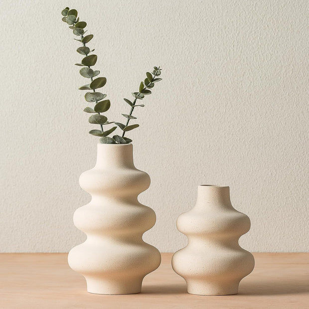 Set of 2 Pebble Stack Vase